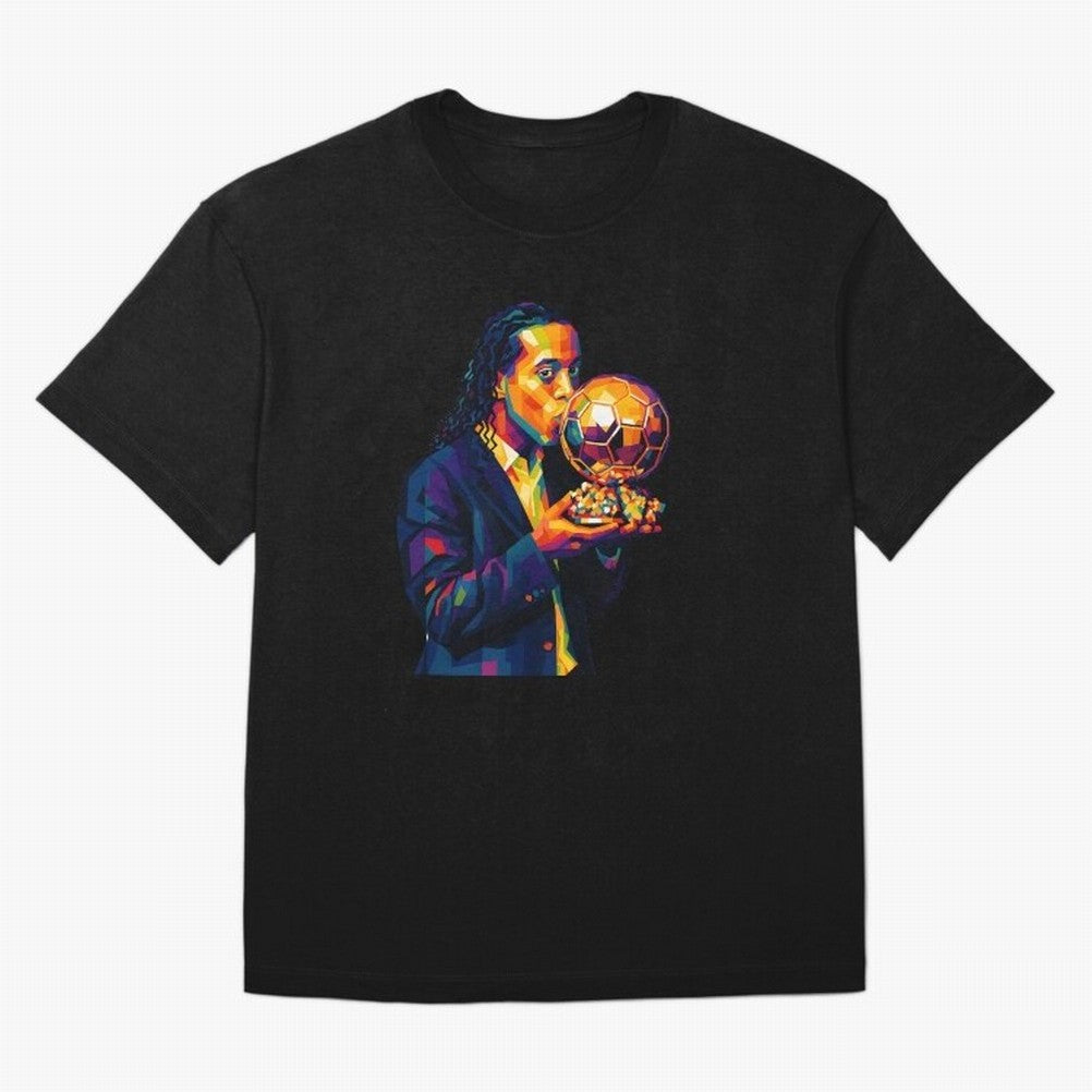 Ronaldinho Wpap Art Oversized T-Shirt Represent FIFA World Cup 2026 USA Canada Mexico Celebrating Neymar, Spain and Netherlands Energy, Football Passion, Legendary Performances, Festival Vibes and Supporter Community; Perfect for People Who Love