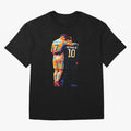 Cristiano Ronaldo & Neymar JR Wpap Art Oversized T-Shirt Feel the Trophy Chase of FIFA World Cup 2026 for Fans of Messi and Argentina, France and Brazil, Bringing Sports Nostalgia, International Competition, Famous Players and Unforgettable