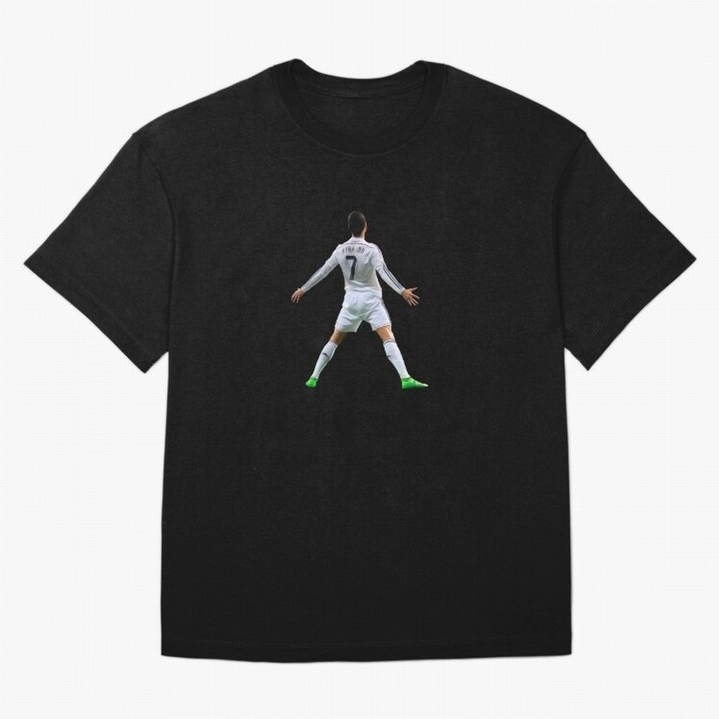 DESIGN CRISTIANO RONALDO CR7 STICKER Oversized T-Shirt Support the Legends of FIFA World Cup 2026 Group Stage for Fans of Messi and Germany, Bringing Vintage Soccer Flavor, Modern Football Stars, National Flags and Final Night Emotion; Perfect for