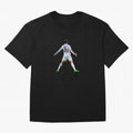 DESIGN CRISTIANO RONALDO CR7 STICKER Oversized T-Shirt Support the Legends of FIFA World Cup 2026 Group Stage for Fans of Messi and Germany, Bringing Vintage Soccer Flavor, Modern Football Stars, National Flags and Final Night Emotion; Perfect for