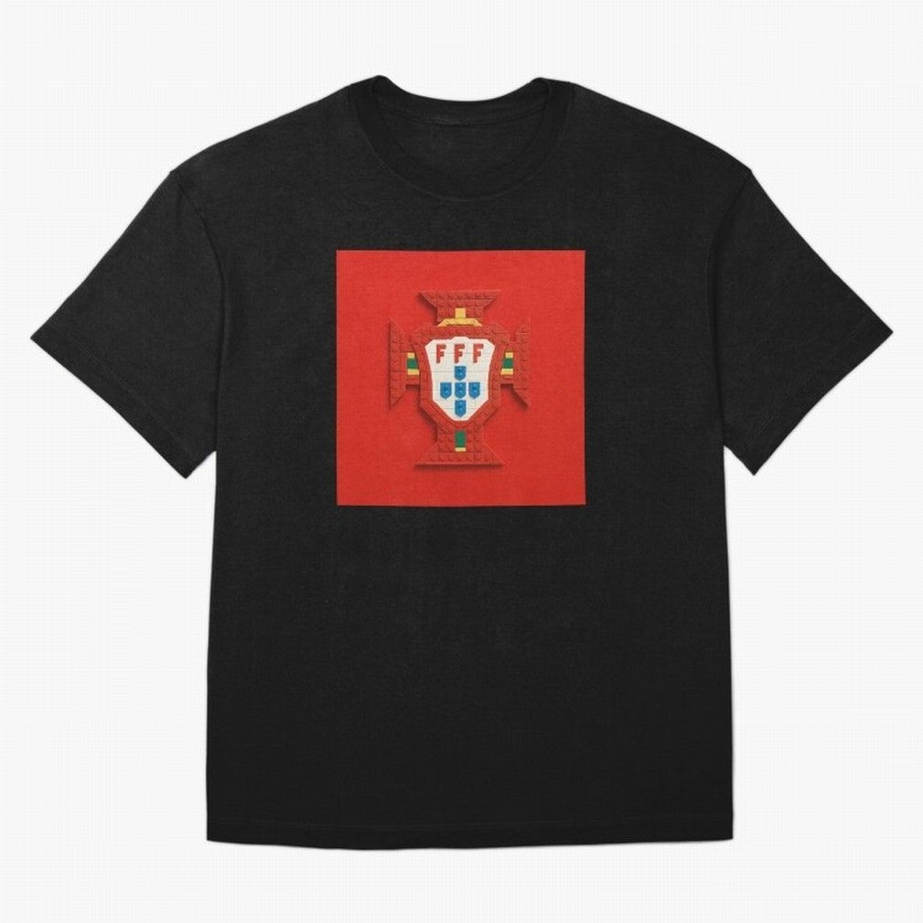 Portugal Blocks Oversized T-Shirt Celebrate the Road through FIFA World Cup 2026 Group Stage Spirit, Inspired by Spain and Netherlands, Haaland and Mbappe, Sports Nostalgia, International Competition, Famous Players and Unforgettable Victories;
