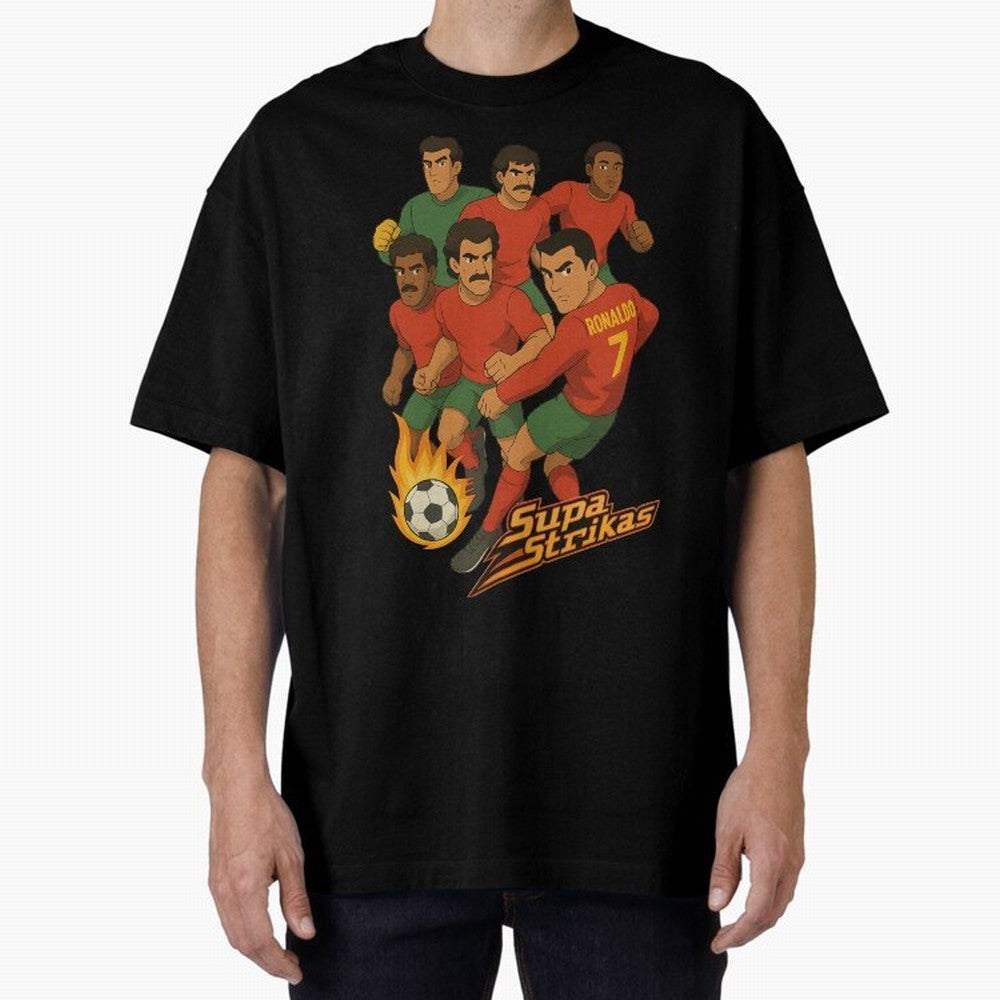 Supastrikas Portugal Team Version Oversized T-Shirt Follow the Final Road of the FIFA World Cup 2026 Group Stage Journey through Neymar Highlights, England Pride, Tournament Hype, Historic Matchups, Family Viewing Parties and Global Sports Pride;