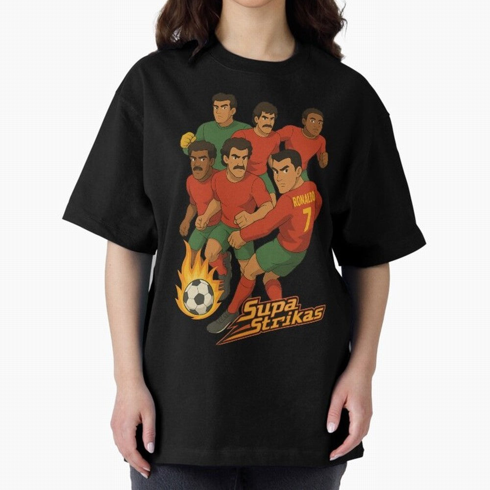 Supastrikas Portugal Team Version Oversized T-Shirt Follow the Final Road of the FIFA World Cup 2026 Group Stage Journey through Neymar Highlights, England Pride, Tournament Hype, Historic Matchups, Family Viewing Parties and Global Sports Pride;