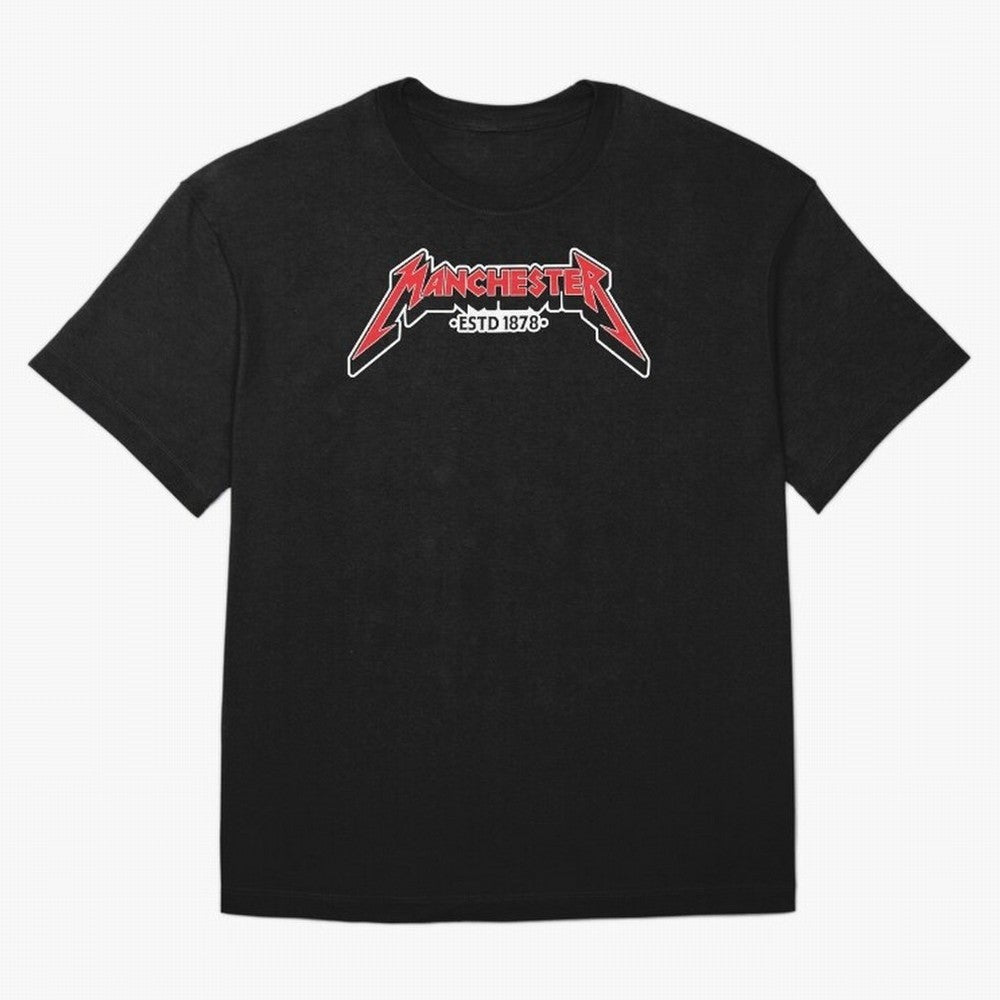 Manchester United Metal Font Oversized T-Shirt Create Match Day Hype around FIFA World Cup 2026, Messi, CR7 and Mbappe, Argentina and Brazil, Stadium Chants, National Pride, Trophy Dreams and Unforgettable Football Memories; Created for Match Day