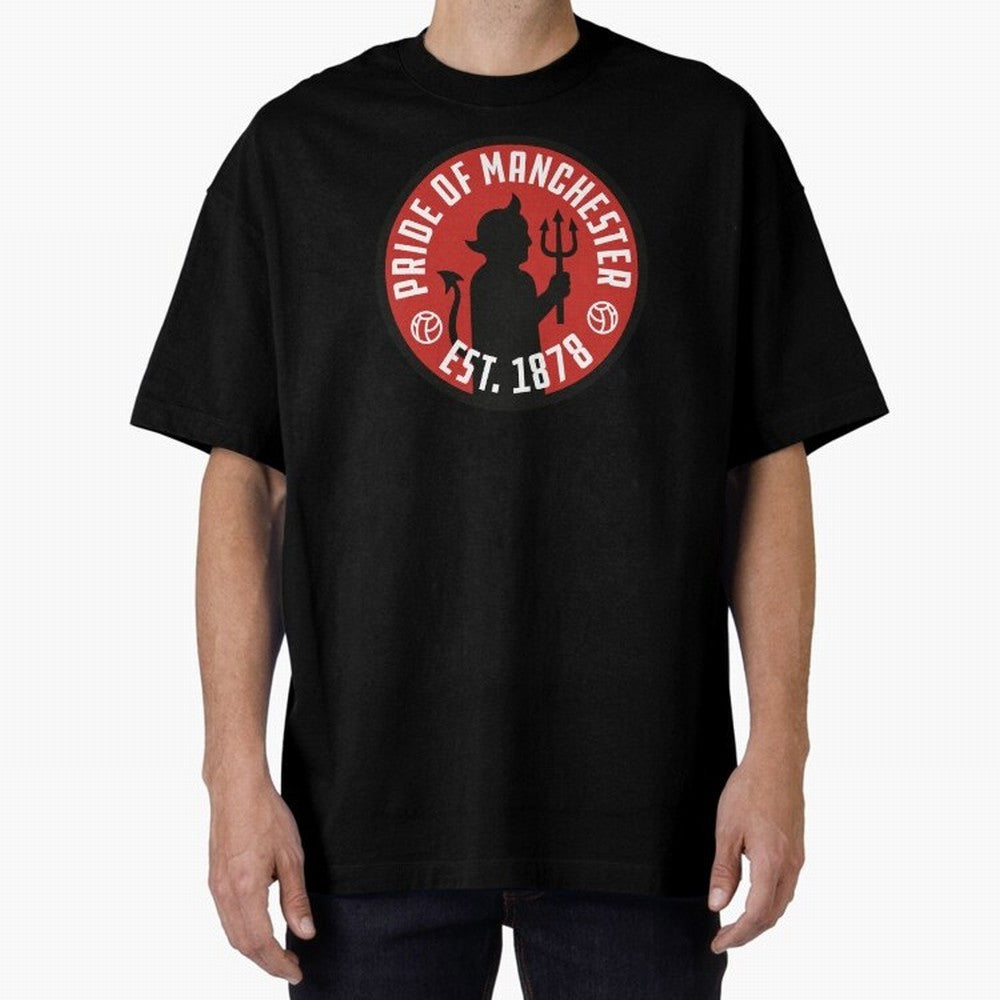 Pride of Manchester United Oversized T-Shirt Capture Stadium Memories from Match Day Hype around FIFA World Cup 2026 Group Stage, CR7, Germany, Worldwide Fan Energy, Dramatic Goals, Stadium Lights and Championship Celebrations; Perfect for Fans,