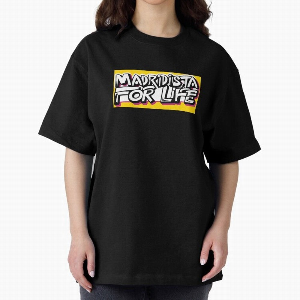 Madridista for Life Oversized T-Shirt Enjoy Match Day Hype around FIFA World Cup 2026 USA Canada Mexico, CR7 and Messi, France and Portugal, Tournament Hype, Historic Matchups, Family Viewing Parties and Global Sports Pride; Great for Watch