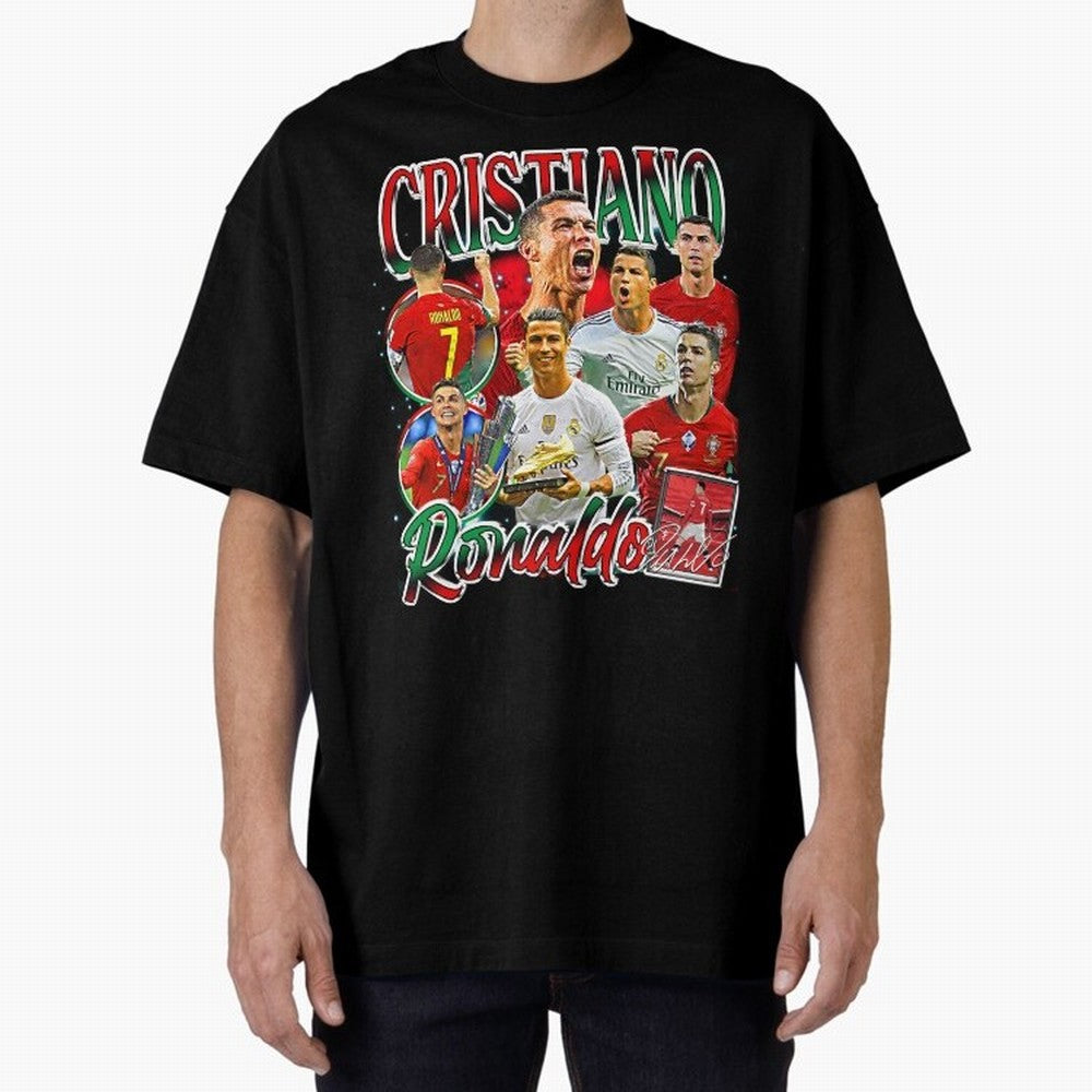 Cristiano Ronaldo Premium Quality Oversized T-Shirt Treasure Global Football Passion for FIFA World Cup 2026 USA Canada Mexico, Inspired by Mbappe, Argentina, Stadium Chants, National Pride, Trophy Dreams and Unforgettable Football Memories; Ideal