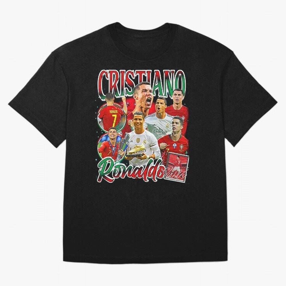 Cristiano Ronaldo Premium Quality Oversized T-Shirt Treasure Global Football Passion for FIFA World Cup 2026 USA Canada Mexico, Inspired by Mbappe, Argentina, Stadium Chants, National Pride, Trophy Dreams and Unforgettable Football Memories; Ideal