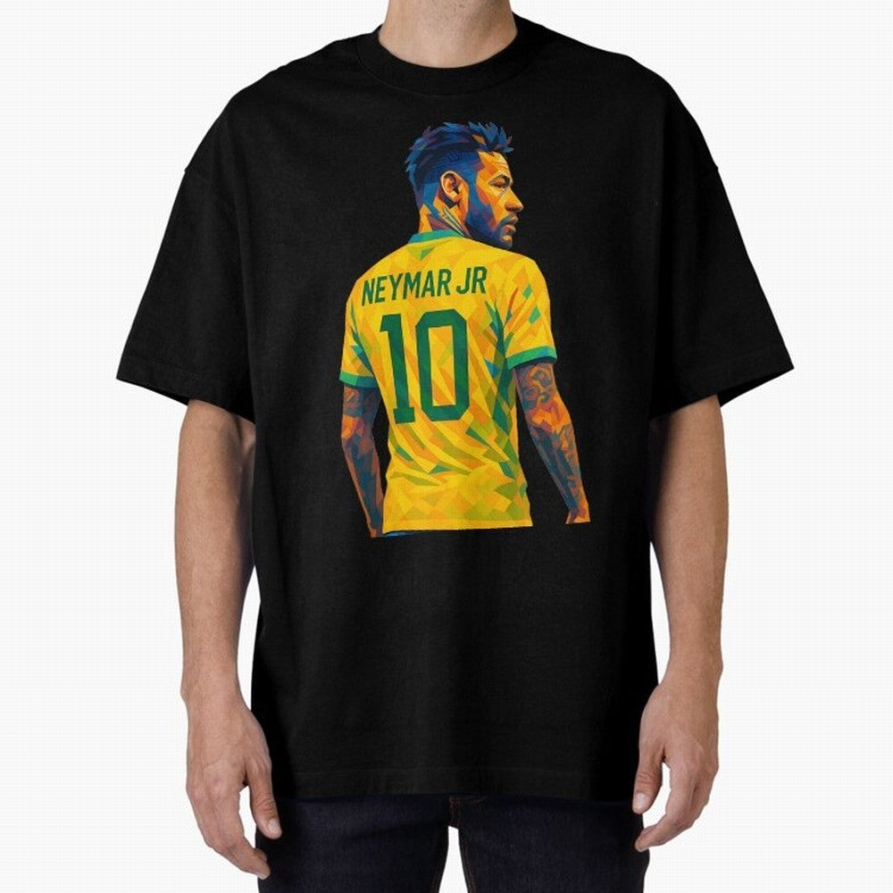 Neymar Jr Oversized T-Shirt Celebrate the Magic of FIFA World Cup 2026 USA Canada Mexico Centered on Messi, France Energy, Match Day Excitement, Supporter Culture, Golden Goals and Global Football Passion; Perfect for Supporters Who Want Bold