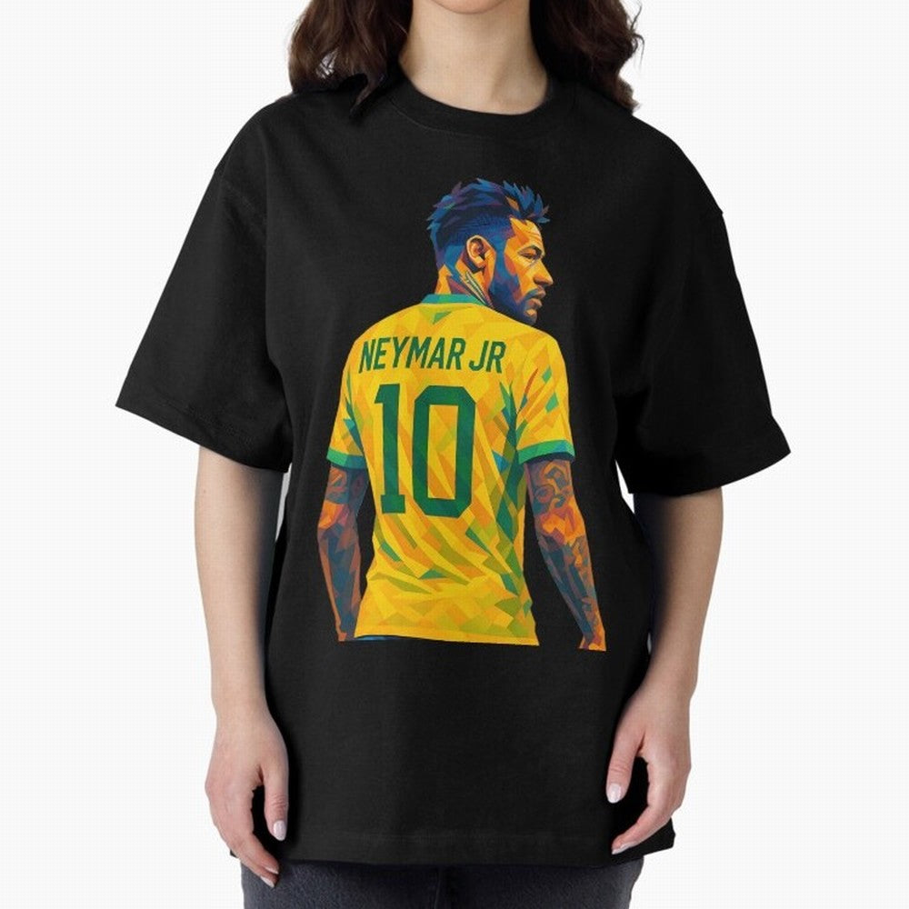 Neymar Jr Oversized T-Shirt Celebrate the Magic of FIFA World Cup 2026 USA Canada Mexico Centered on Messi, France Energy, Match Day Excitement, Supporter Culture, Golden Goals and Global Football Passion; Perfect for Supporters Who Want Bold