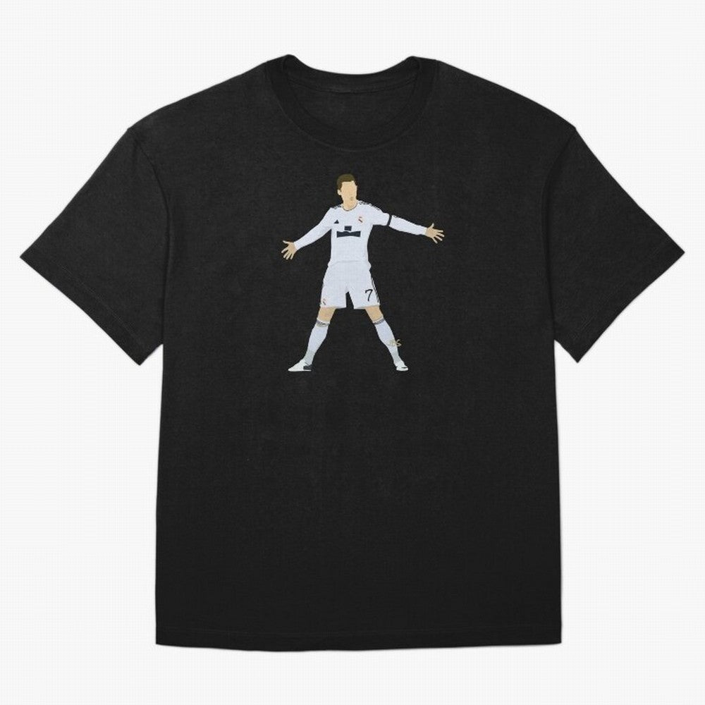 Cristiano Ronaldo celebrates at Real Madrid Oversized T-Shirt Bring a Vintage Feel to FIFA World Cup 2026 Group Stage for Fans of Cristiano Ronaldo, Haaland and CR7 and France and Portugal, Bringing Vintage Soccer Flavor, Modern Football Stars,