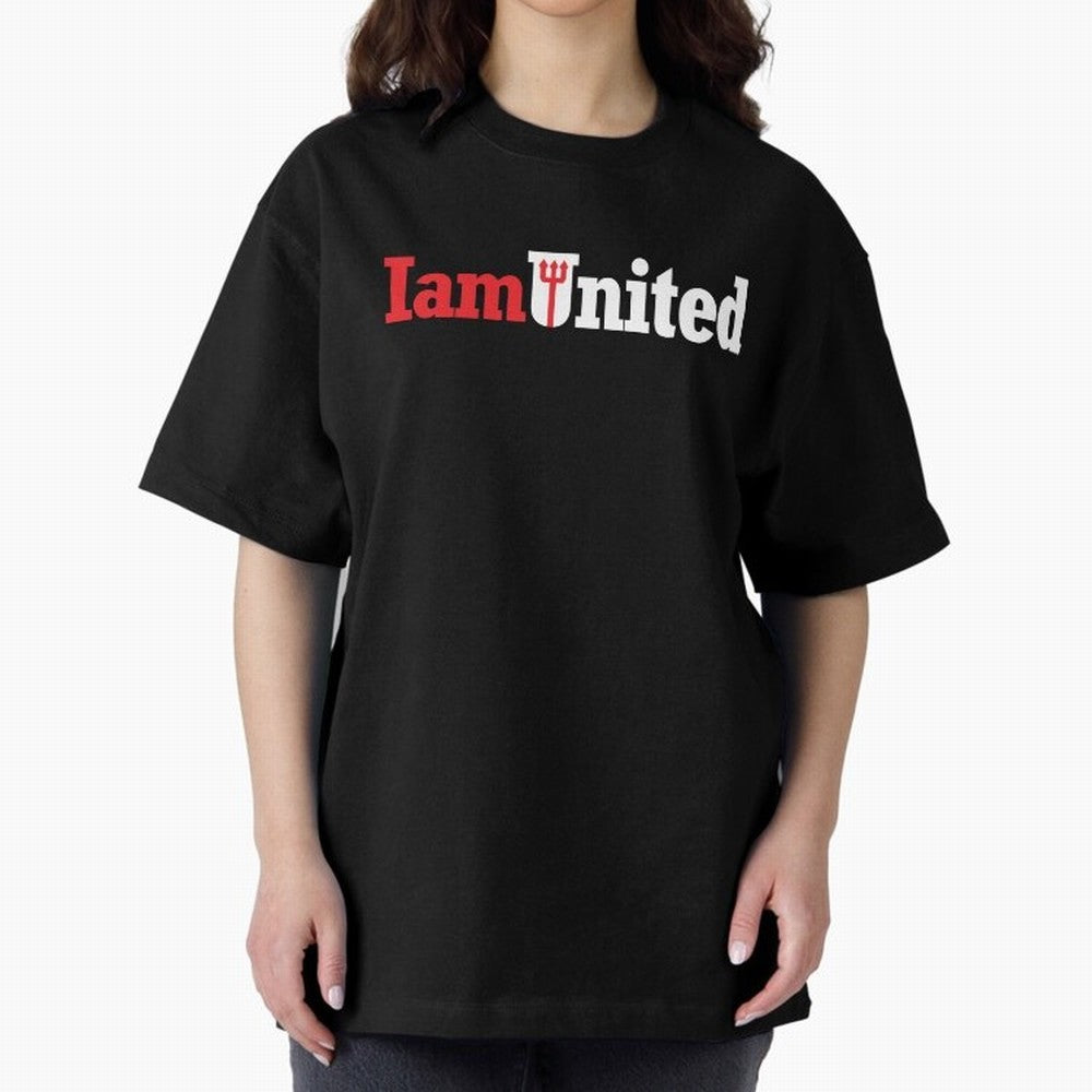 Manchester United I am United Oversized T-Shirt Represent Football Lovers during FIFA World Cup 2026 Built around Messi, Germany Energy, Tournament Hype, Historic Matchups, Family Viewing Parties and Global Sports Pride; Ideal for Football Dads,