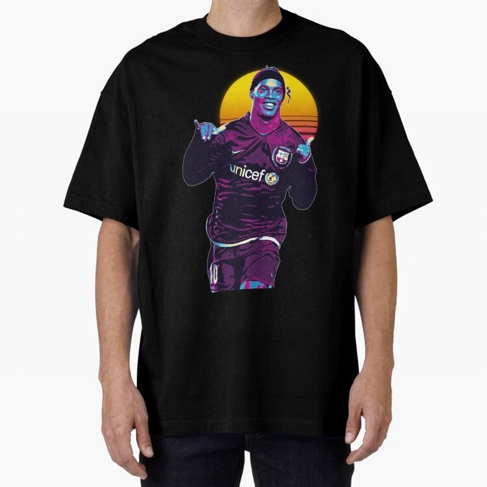 ronaldinho retro Oversized T-Shirt Bring Home Global Football Passion for FIFA World Cup 2026 Group Stage, Built around Messi and Cristiano Ronaldo, Portugal, Football Festival Excitement, Trophy Ambitions, Country Rivalries and Star Player Buzz;