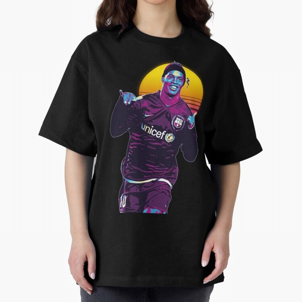 ronaldinho retro Oversized T-Shirt Bring Home Global Football Passion for FIFA World Cup 2026 Group Stage, Built around Messi and Cristiano Ronaldo, Portugal, Football Festival Excitement, Trophy Ambitions, Country Rivalries and Star Player Buzz;