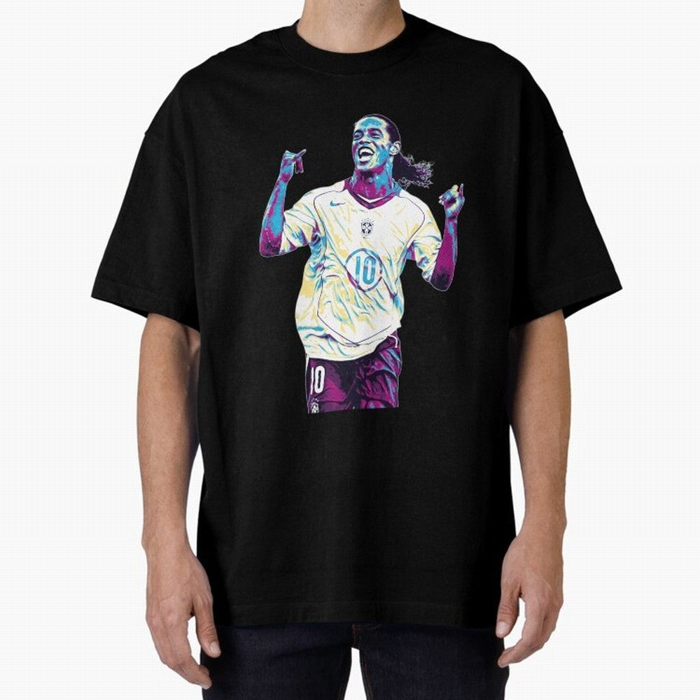 Ronaldinho brazil team Oversized T-Shirt Honor Champions and Dreams in FIFA World Cup 2026 Spirit, Built around England, France and Netherlands, CR7 and Messi, Stadium Chants, National Pride, Trophy Dreams and Unforgettable Football Memories;