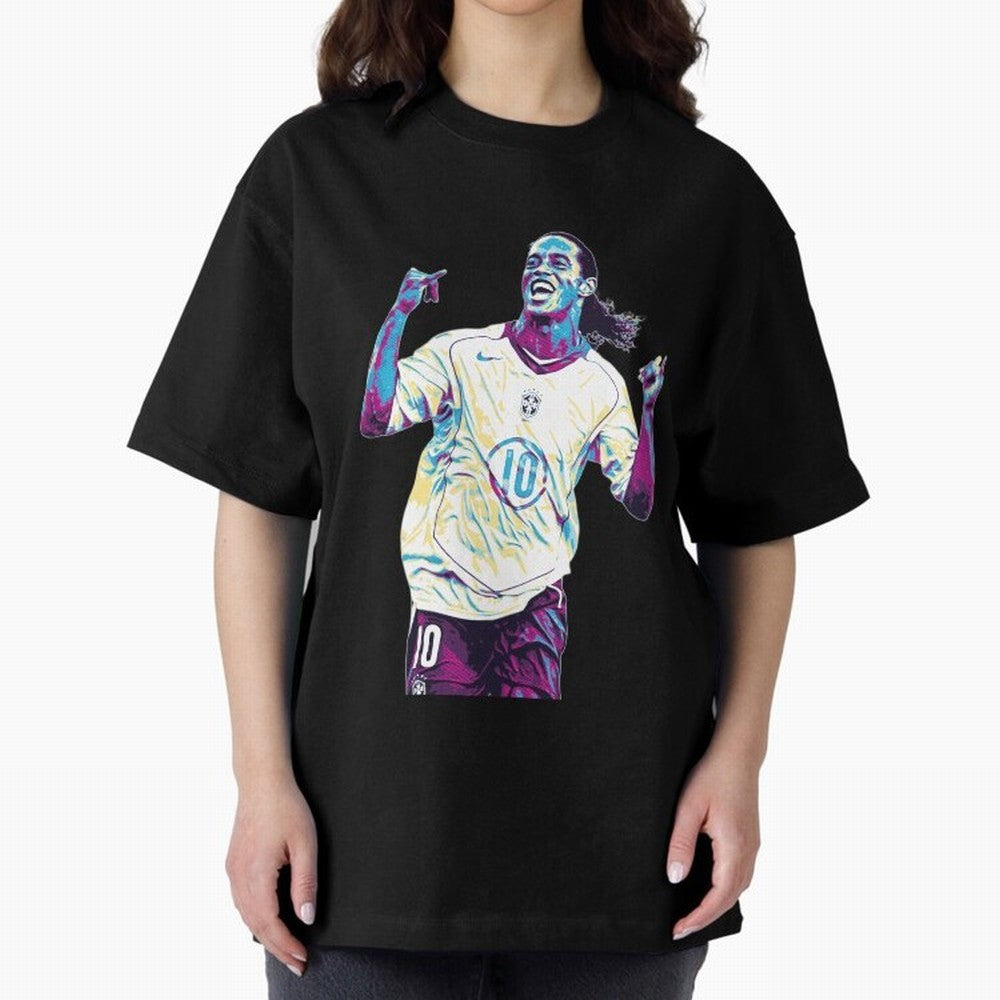 Ronaldinho brazil team Oversized T-Shirt Honor Champions and Dreams in FIFA World Cup 2026 Spirit, Built around England, France and Netherlands, CR7 and Messi, Stadium Chants, National Pride, Trophy Dreams and Unforgettable Football Memories;