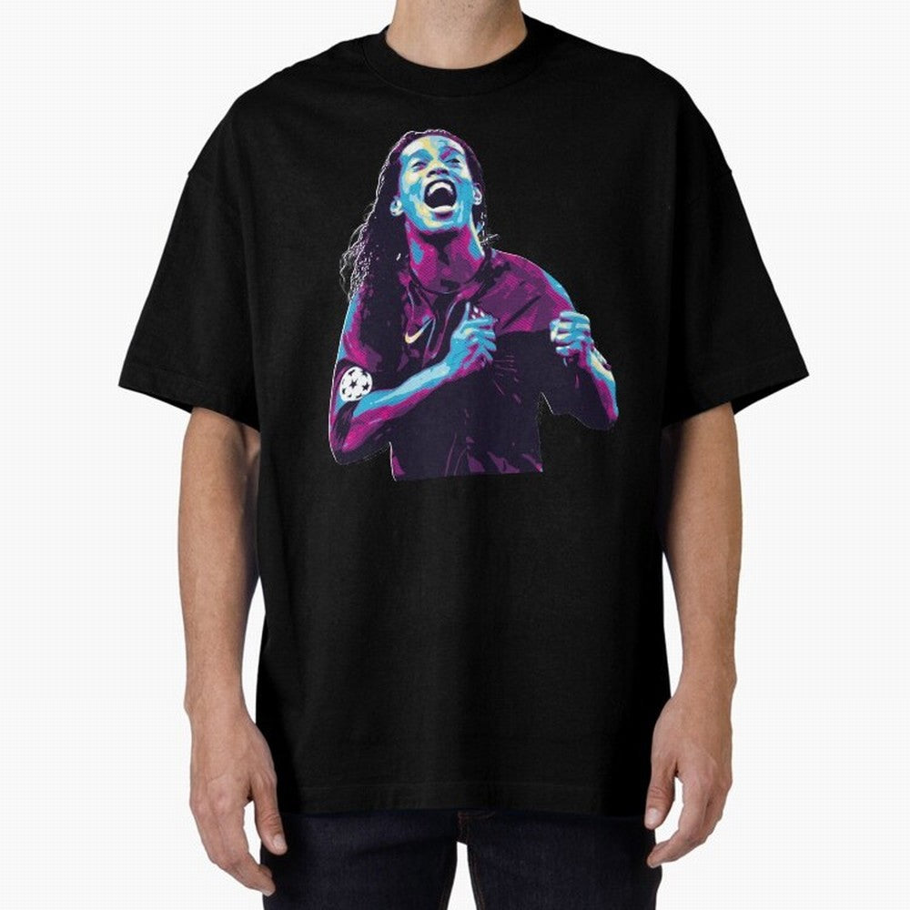 ronaldinho Oversized T-Shirt Get Ready for the FIFA World Cup 2026 USA Canada Mexico Journey through Cristiano Ronaldo, Haaland and CR7 Highlights, Spain Pride, Classic Soccer Heritage, Championship Pressure, Fan Loyalty and International Pride;