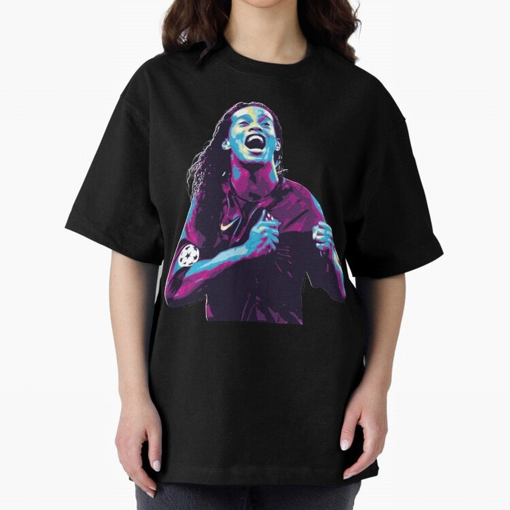 ronaldinho Oversized T-Shirt Get Ready for the FIFA World Cup 2026 USA Canada Mexico Journey through Cristiano Ronaldo, Haaland and CR7 Highlights, Spain Pride, Classic Soccer Heritage, Championship Pressure, Fan Loyalty and International Pride;