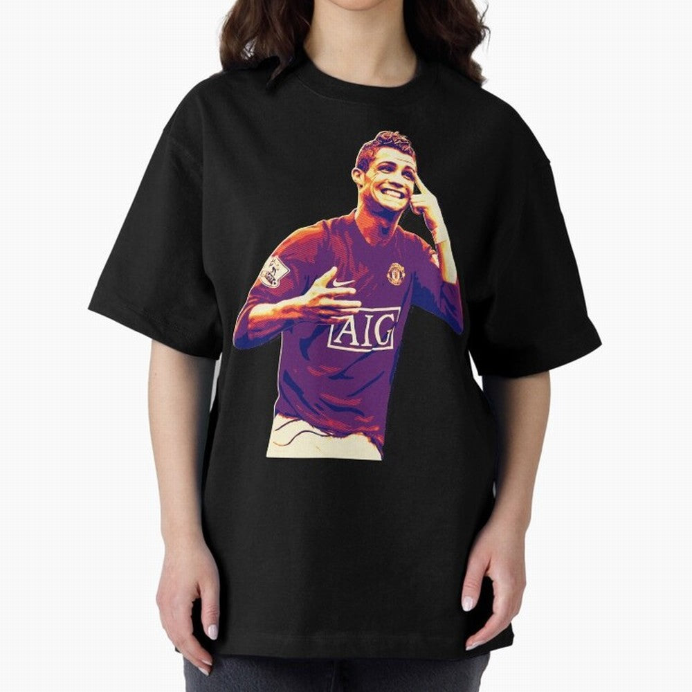 ronaldo Manchester United jarsey Oversized T-Shirt Celebrate the Magic of FIFA World Cup 2026 USA Canada Mexico Inspired by Haaland and Mbappe, Spain Energy, Fan Favorite Moments, National Team Passion, Big Match Drama and Soccer History; Great for