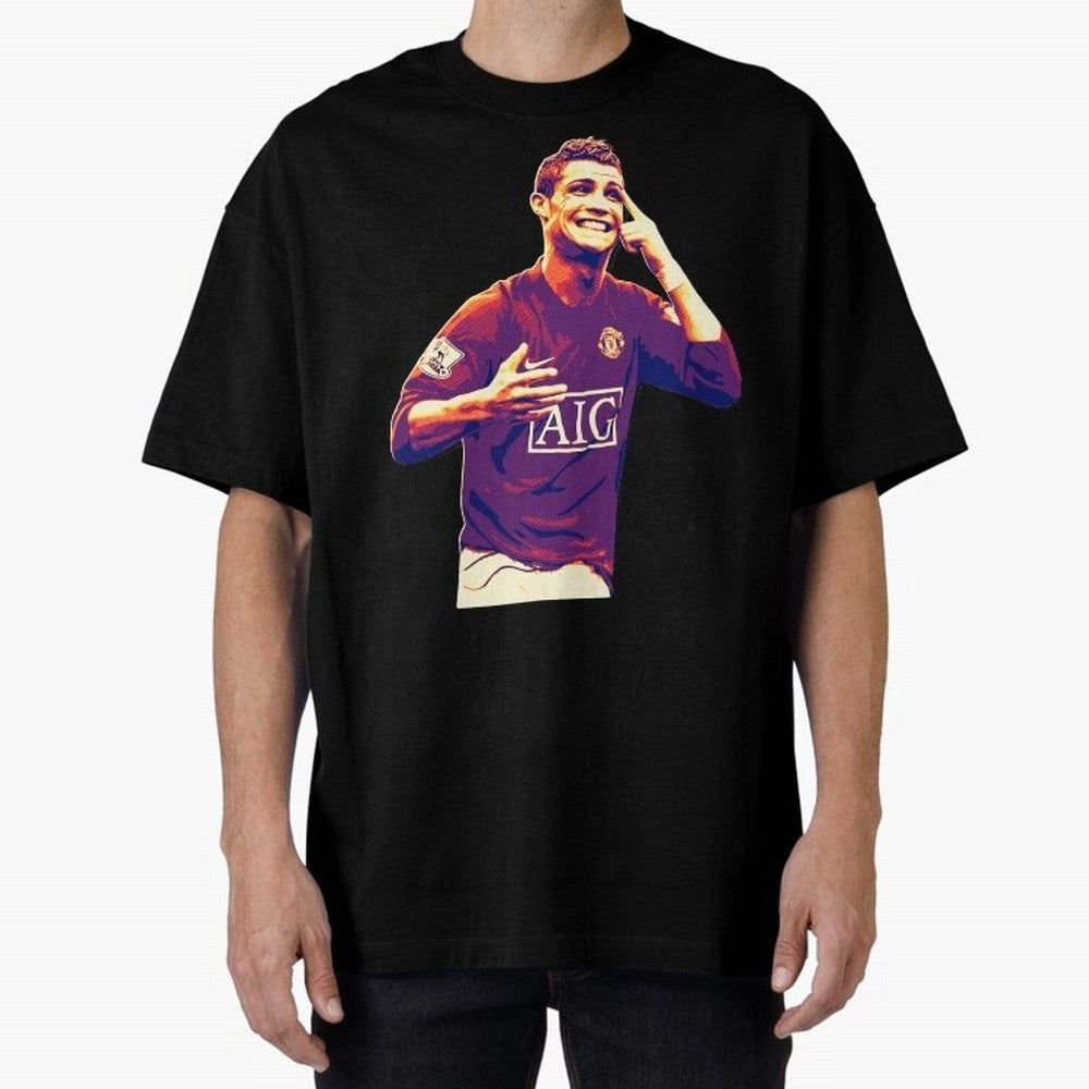 ronaldo Manchester United jarsey Oversized T-Shirt Celebrate the Magic of FIFA World Cup 2026 USA Canada Mexico Inspired by Haaland and Mbappe, Spain Energy, Fan Favorite Moments, National Team Passion, Big Match Drama and Soccer History; Great for