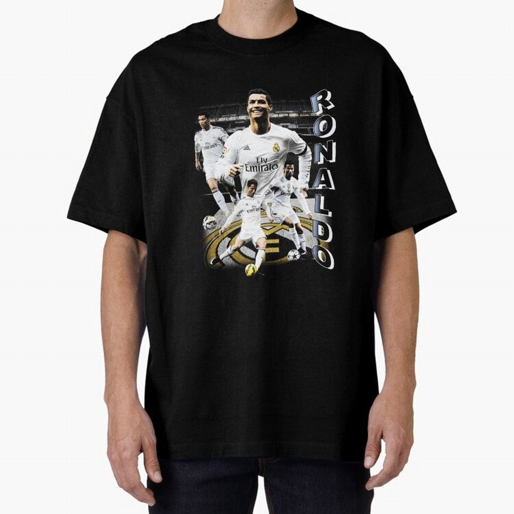 Cristiano Ronaldo Vintage Oversized T-Shirt Join the Countdown to Match Day Hype around FIFA World Cup 2026 Group Stage, CR7 and Messi, England and Germany, Soccer Culture, Superstar Moments, National Team Dreams and Competitive Fire; Ideal for