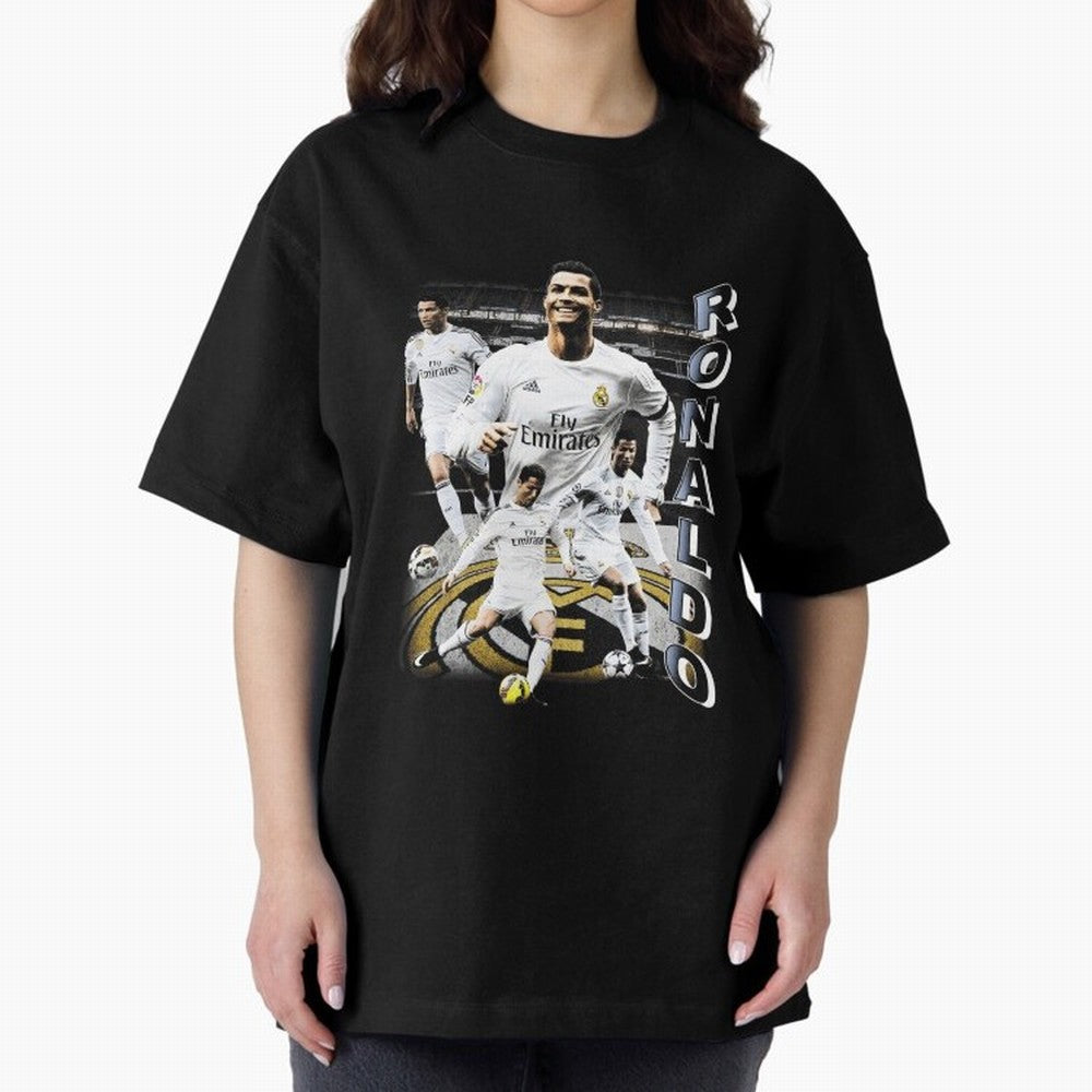 Cristiano Ronaldo Vintage Oversized T-Shirt Join the Countdown to Match Day Hype around FIFA World Cup 2026 Group Stage, CR7 and Messi, England and Germany, Soccer Culture, Superstar Moments, National Team Dreams and Competitive Fire; Ideal for
