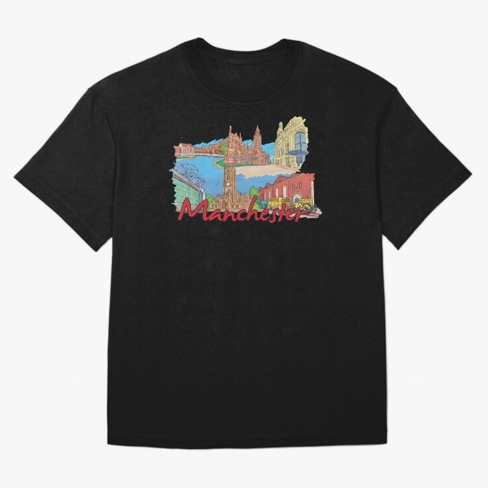 Manchester Oversized T-Shirt Turn Up for the FIFA World Cup 2026 Journey through Messi, Neymar and Mbappe Highlights, France and Portugal Pride, Championship Spirit, Famous Goals, Roaring Crowds and International Football Unity; Ideal for