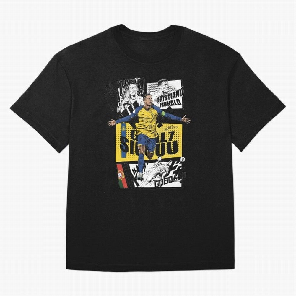Cristiano Ronaldo CR7 Scorer Oversized T-Shirt Capture Stadium Memories from FIFA World Cup 2026 for Fans of Neymar and Portugal, Bringing Worldwide Fan Energy, Dramatic Goals, Stadium Lights and Championship Celebrations; Made for Collectors Who