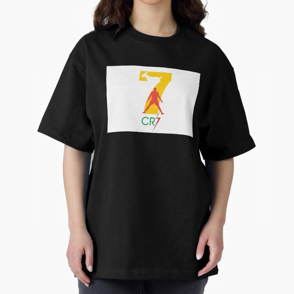 Ronaldo GOAT Oversized T-Shirt Cheer through Every Moment of FIFA World Cup 2026 Group Stage Spirit, Featuring Netherlands, Messi, CR7 and Mbappe, Championship Spirit, Famous Goals, Roaring Crowds and International Football Unity; Ideal for Fans