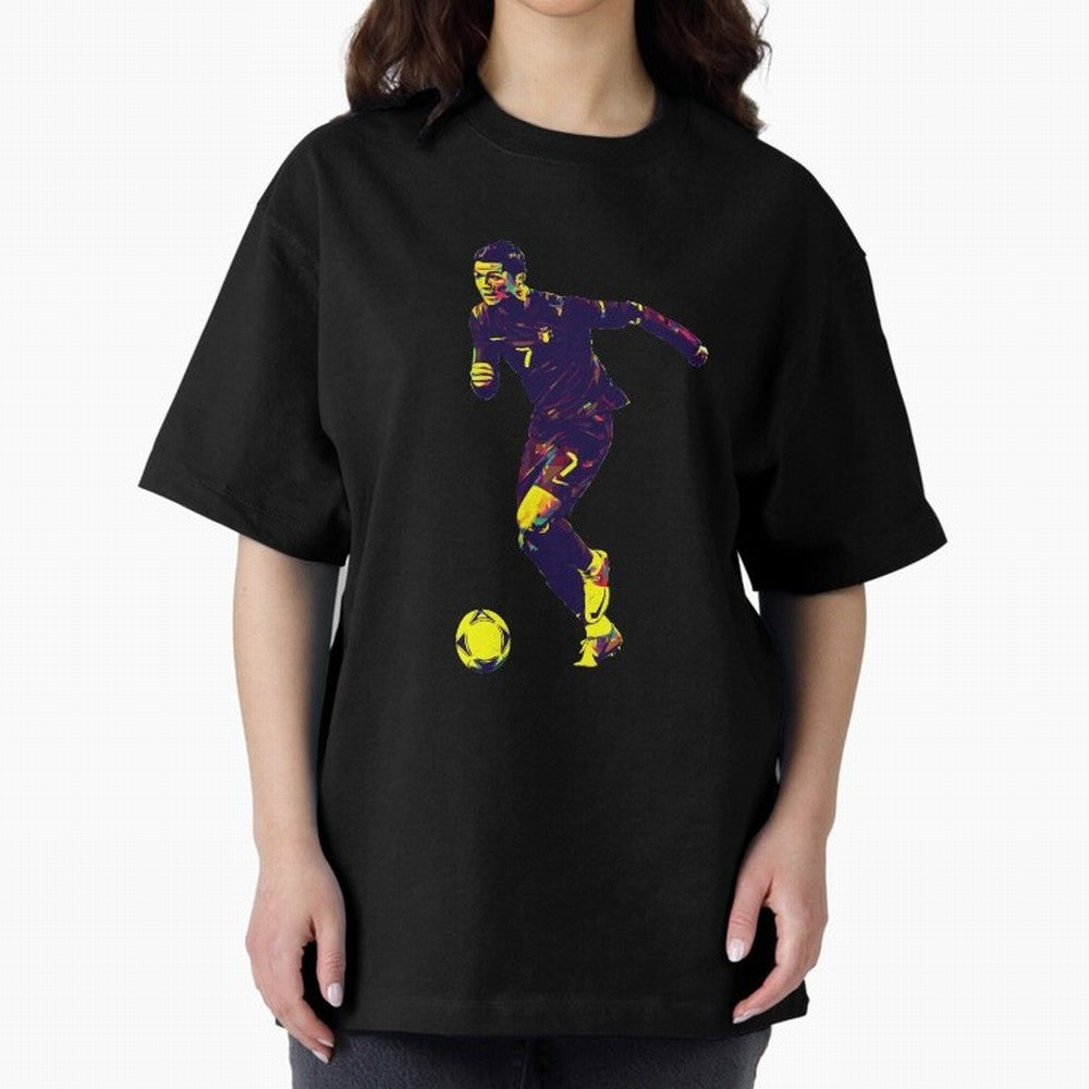 Cristiano Ronaldo Oversized T-Shirt Back the Journey through FIFA World Cup 2026 USA Canada Mexico Made for Cristiano Ronaldo, Haaland and CR7, France Energy, Classic Soccer Heritage, Championship Pressure, Fan Loyalty and International Pride; Made