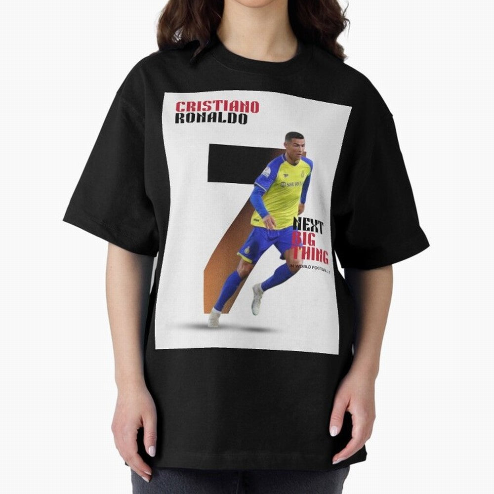 Cristiano Ronaldo (CR7) Oversized T-Shirt Make Memories around Global Football Passion for FIFA World Cup 2026 Group Stage, Connected to CR7 and Messi, France, Football Passion, Legendary Performances, Festival Vibes and Supporter Community;
