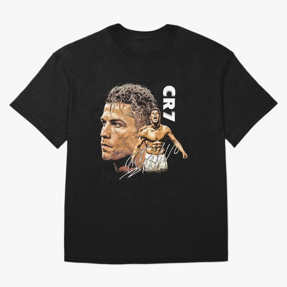 Cristiano Ronaldo Football Legend T-Shirt Oversized T-Shirt Stand with Global Football Passion for FIFA World Cup 2026 USA Canada Mexico, Capturing Messi, Spain and Netherlands, Soccer Culture, Superstar Moments, National Team Dreams and