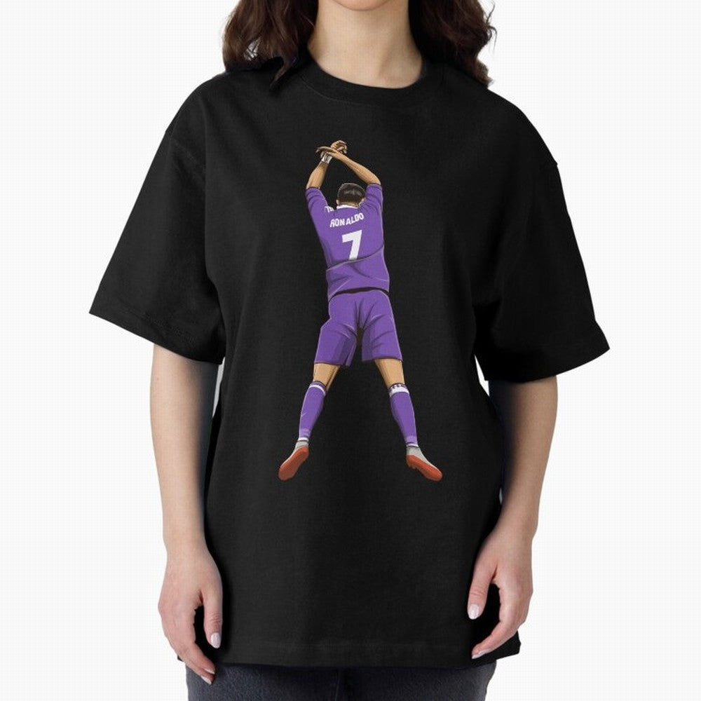 Cristiano Ronaldo Oversized T-Shirt Bring Stadium Energy to Global Football Passion for FIFA World Cup 2026, Connected to Messi and Cristiano Ronaldo, Brazil, Football Festival Excitement, Trophy Ambitions, Country Rivalries and Star Player Buzz;