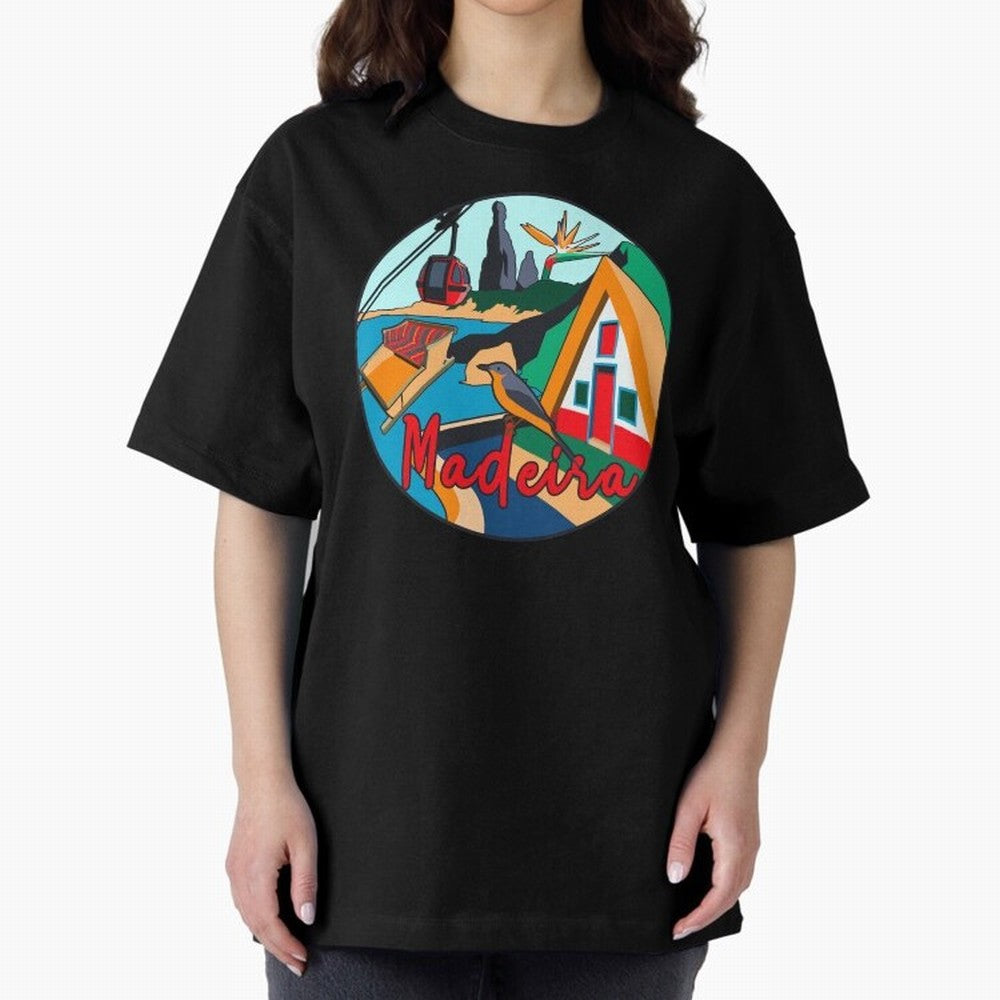 Madeira Oversized T-Shirt Show Your Stadium Side during FIFA World Cup 2026 Group Stage for Fans of Messi and Argentina, France and Brazil, Bringing Champion Mindset, Group Stage Buzz, Knockout Tension and Passionate Fan Culture; Great for Watch