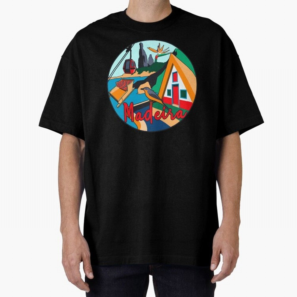 Madeira Oversized T-Shirt Show Your Stadium Side during FIFA World Cup 2026 Group Stage for Fans of Messi and Argentina, France and Brazil, Bringing Champion Mindset, Group Stage Buzz, Knockout Tension and Passionate Fan Culture; Great for Watch