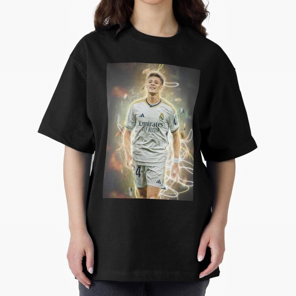 Arda Guler Oversized T-Shirt Support the Legends of FIFA World Cup 2026 Group Stage Centered on Haaland and Mbappe, England, France and Netherlands Energy, Championship Spirit, Famous Goals, Roaring Crowds and International Football Unity; Created