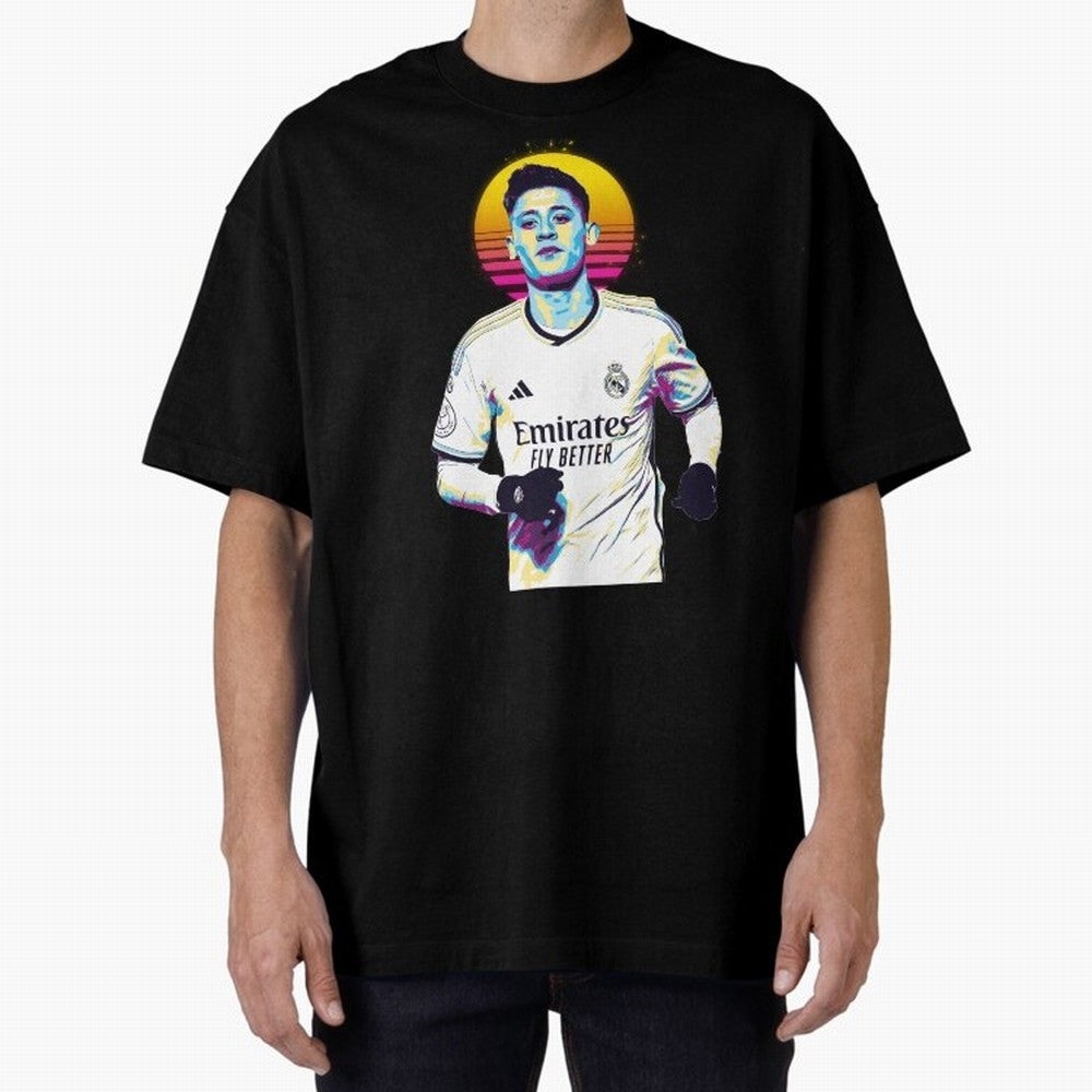 Arda Guler retro 80s Oversized T-Shirt Bring Legendary Rivalry Energy to Match Day Hype around FIFA World Cup 2026, Cristiano Ronaldo, England and Germany, Champion Mindset, Group Stage Buzz, Knockout Tension and Passionate Fan Culture; Perfect for