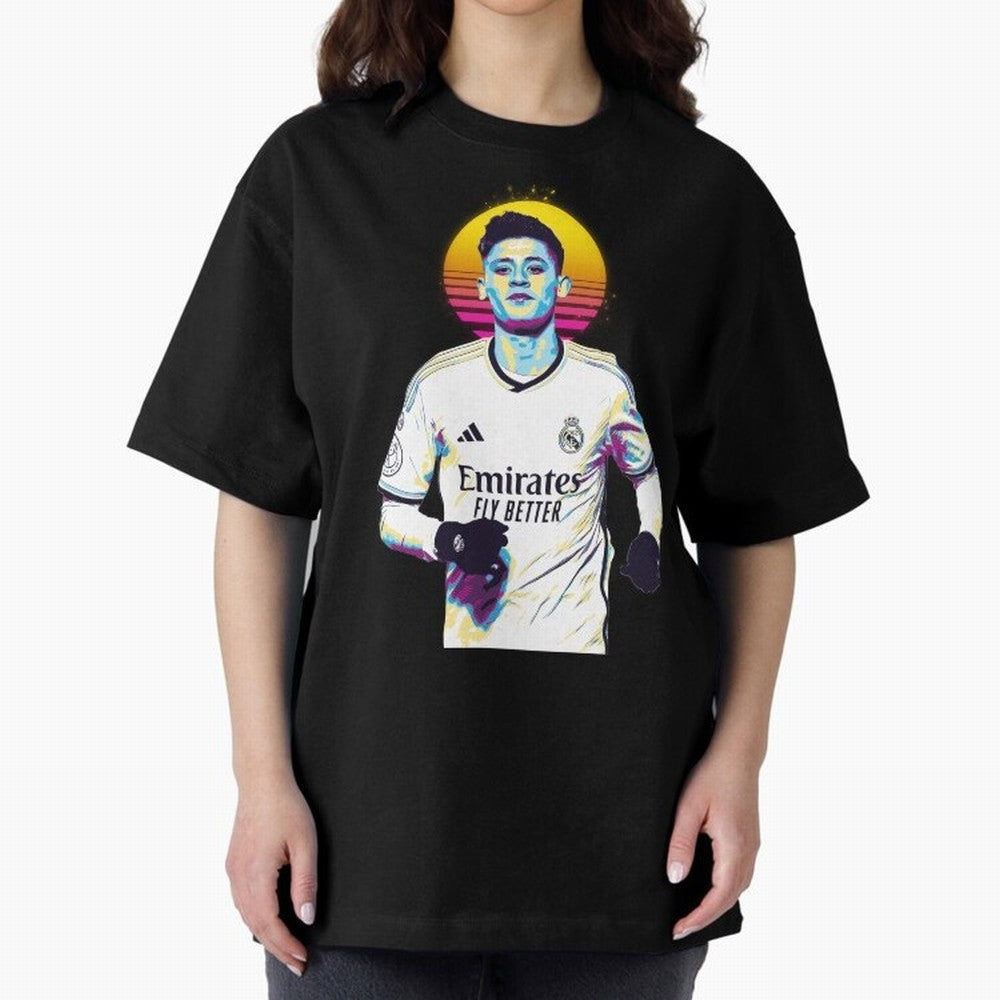 Arda Guler retro 80s Oversized T-Shirt Bring Legendary Rivalry Energy to Match Day Hype around FIFA World Cup 2026, Cristiano Ronaldo, England and Germany, Champion Mindset, Group Stage Buzz, Knockout Tension and Passionate Fan Culture; Perfect for