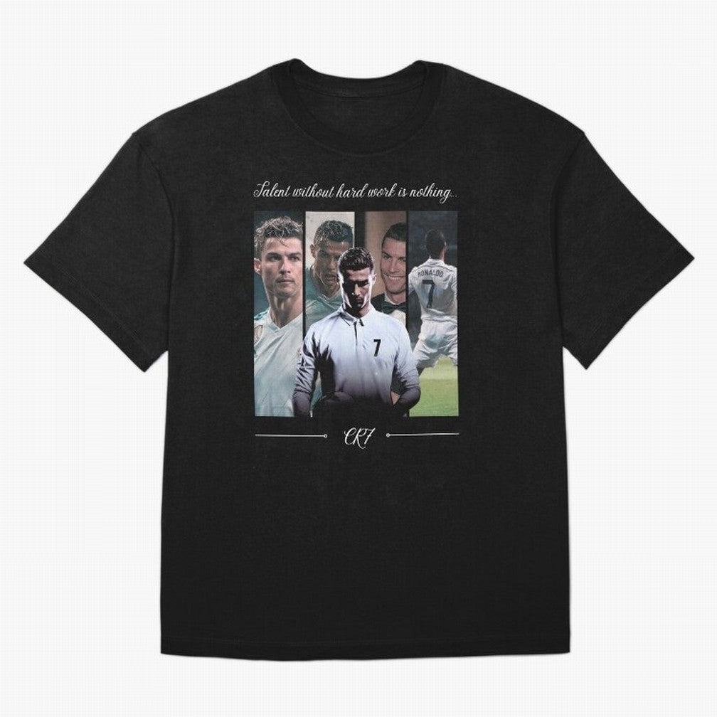 Ronaldo CR7 Oversized T-Shirt Fuel Match Day Hype around FIFA World Cup 2026, Messi, Portugal, Spain and Germany, Global Supporter Spirit, Legendary Goals, National Colors and Tournament Celebration; Great for Watch Parties, Sports Bars, Family