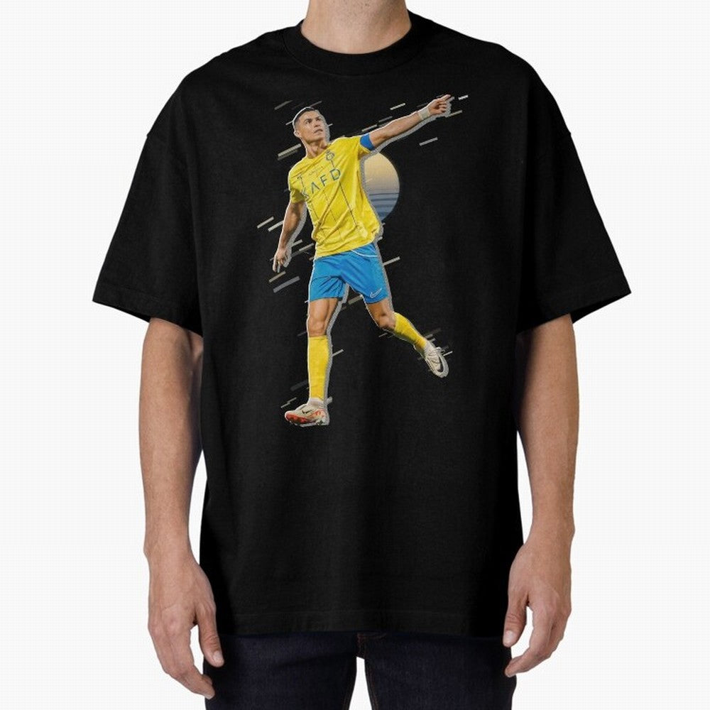 Ronaldo al nassr Oversized T-Shirt Refresh Match Day Hype around FIFA World Cup 2026 USA Canada Mexico, CR7 and Messi, France and Portugal, Championship Spirit, Famous Goals, Roaring Crowds and International Football Unity; Ideal for Football Dads,