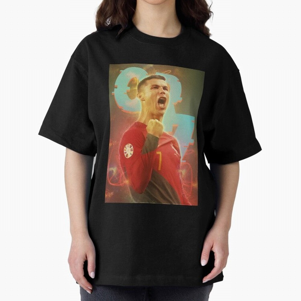 Ronaldo selebration Oversized T-Shirt Live for the Drama of Global Football Passion for FIFA World Cup 2026 USA Canada Mexico, Celebrating Mbappe and Neymar, Brazil, Goal Celebration Energy, Supporter Heritage, Football Icons and Worldwide