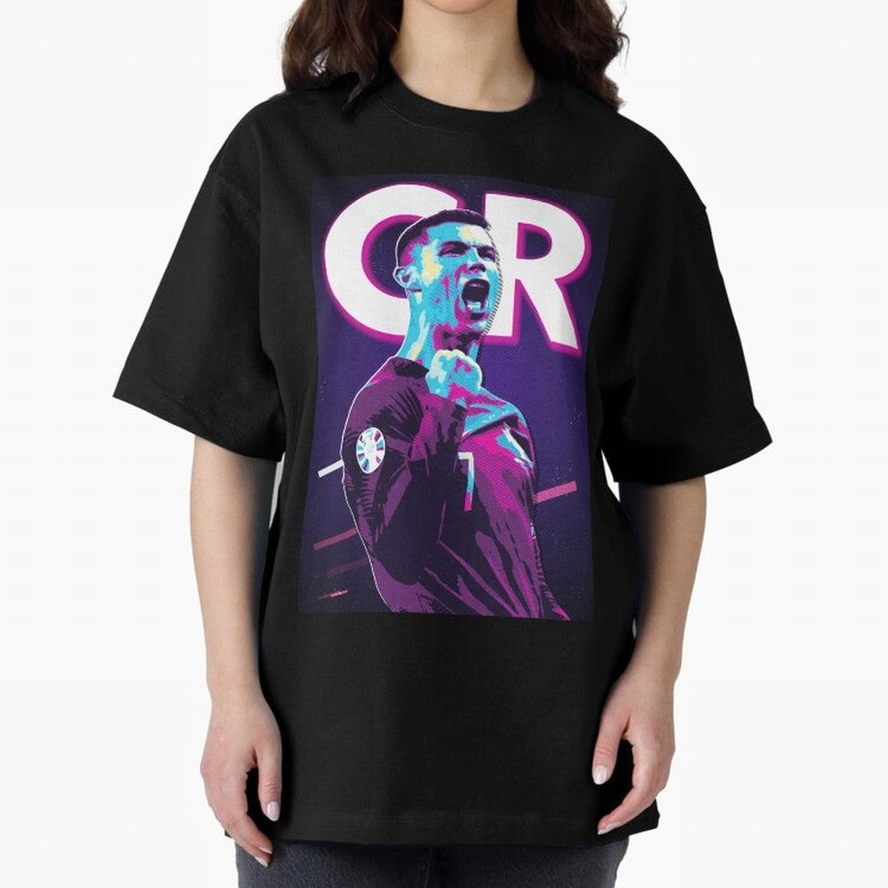 Ronaldo Oversized T-Shirt Turn Football Passion into Global Football Passion for FIFA World Cup 2026 USA Canada Mexico, Filled with Messi, Germany, Goal Celebration Energy, Supporter Heritage, Football Icons and Worldwide Tournament Joy; Perfect
