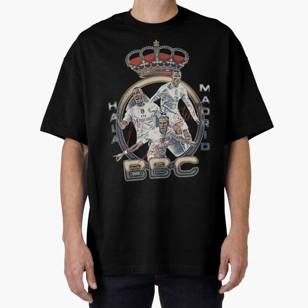 BBC of Real Madrid Oversized T-Shirt Feel Match Day Hype around FIFA World Cup 2026 Group Stage, Haaland, Portugal, Spain and Germany, Match Day Excitement, Supporter Culture, Golden Goals and Global Football Passion; Made for Collectors Who Enjoy
