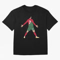 Cristiano Ronaldo illustration Oversized T-Shirt Honor Football Greatness during Global Football Passion for FIFA World Cup 2026 Group Stage, Made for Haaland, Brazil, Football Festival Excitement, Trophy Ambitions, Country Rivalries and Star