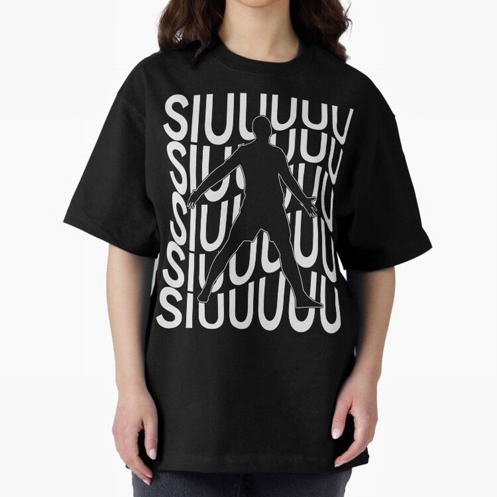 Siuuuuu Cute Soccer Present For Soccer Lovers Fan Kid's Boys Oversized T-Shirt Honor Football Greatness during FIFA World Cup 2026 USA Canada Mexico for Fans of Neymar, Haaland and Cristiano Ronaldo and Portugal, Bringing Supporter Pride, Iconic