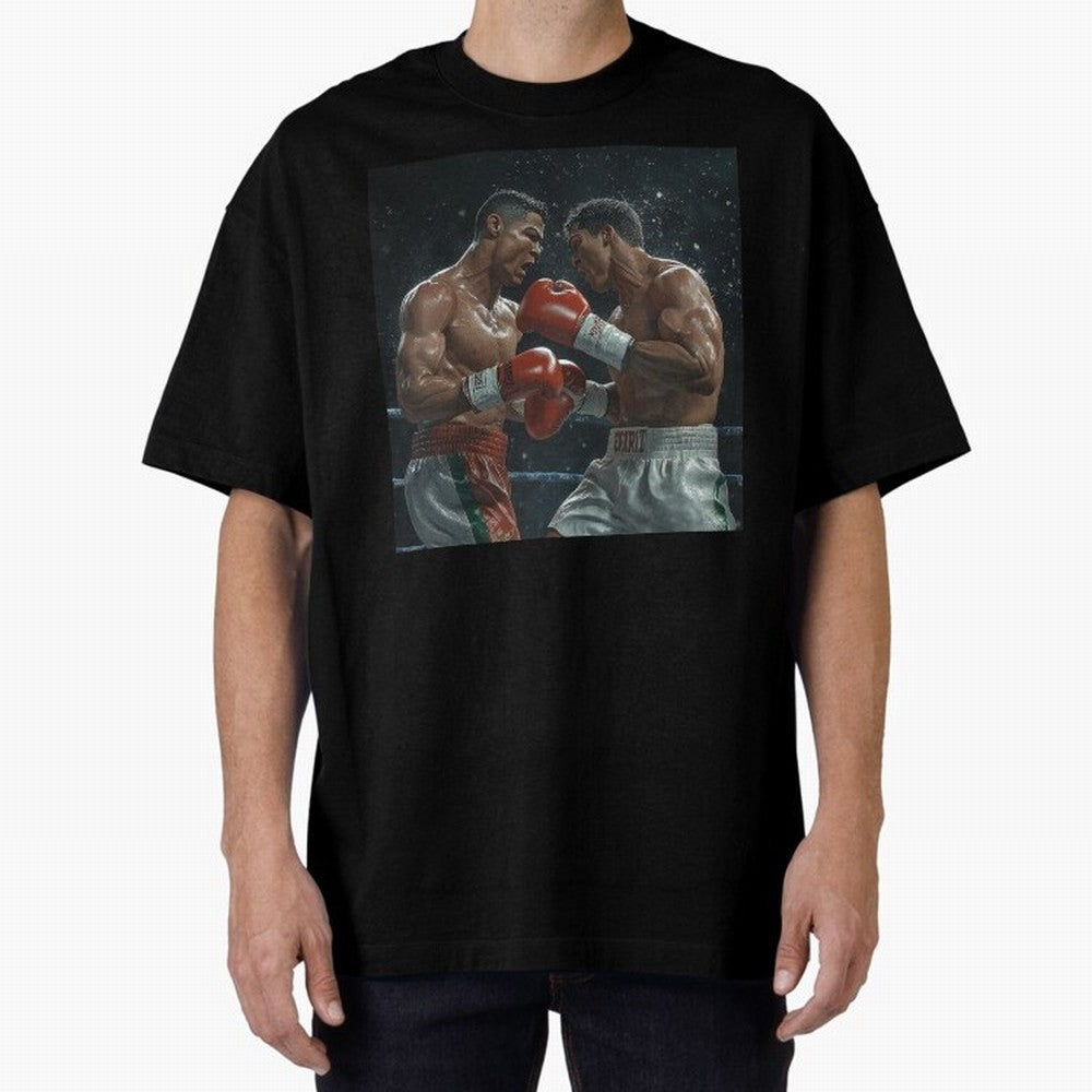 Cristiano Ronaldo vs Alvarez Canelo: Gaming Duel Between Legends Oversized T-Shirt Live the Energy of Match Day Hype around FIFA World Cup 2026 Group Stage, Mbappe, England and Germany, Retro Football Energy, Iconic Rivalries, Trophy Chase Drama