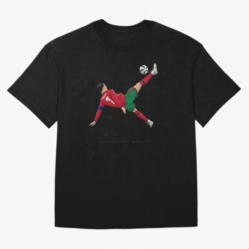 Ronaldo 910 Goal Bicycle Kick Oversized T-Shirt Back Your Heroes with Match Day Hype around FIFA World Cup 2026 Group Stage, CR7 and Messi, England and Germany, Tournament Hype, Historic Matchups, Family Viewing Parties and Global Sports Pride;