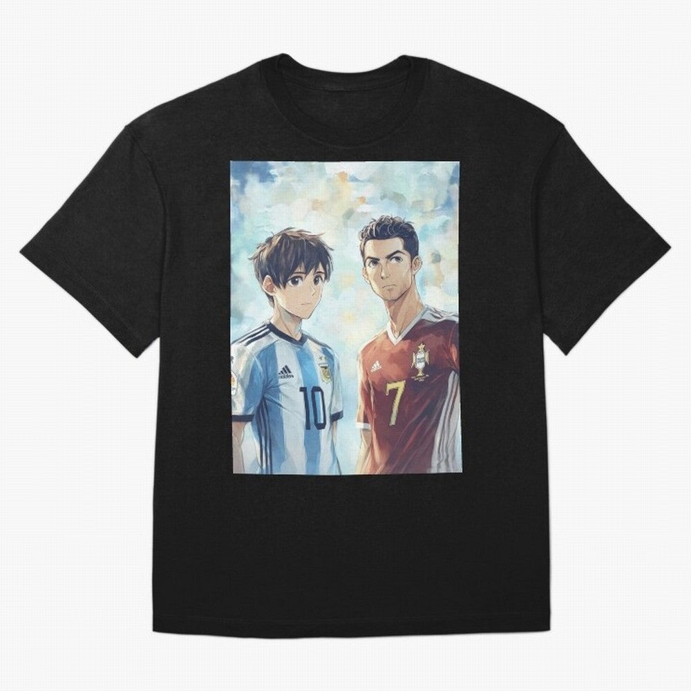 Lionel Messi and Cristiano Ronaldo Oversized T-Shirt Celebrate Global Passion for FIFA World Cup 2026 USA Canada Mexico Centered on Messi and Cristiano Ronaldo, Brazil Energy, Classic Soccer Heritage, Championship Pressure, Fan Loyalty and