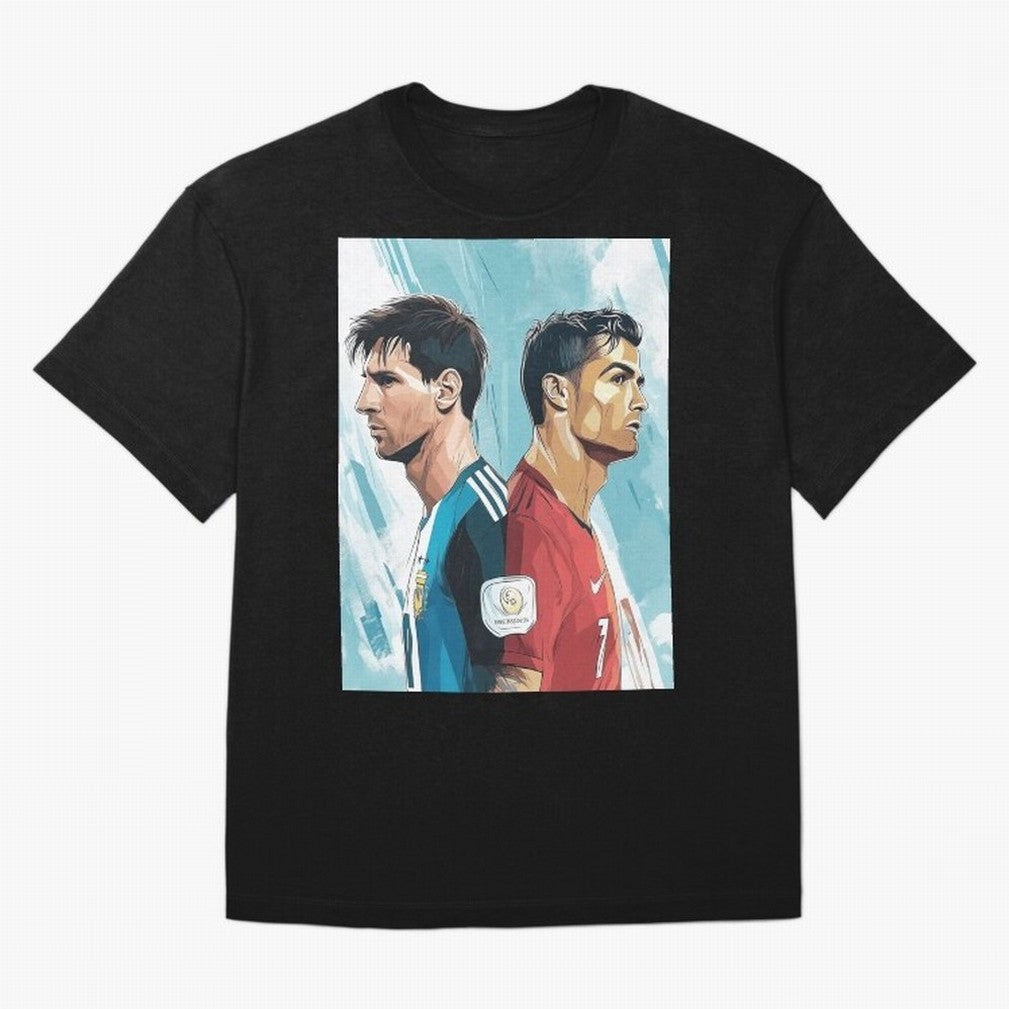 Lionel Messi and Cristiano Ronaldo Oversized T-Shirt Feel the Trophy Chase of the FIFA World Cup 2026 Journey through Haaland Highlights, Brazil Pride, Football Passion, Legendary Performances, Festival Vibes and Supporter Community; Ideal for