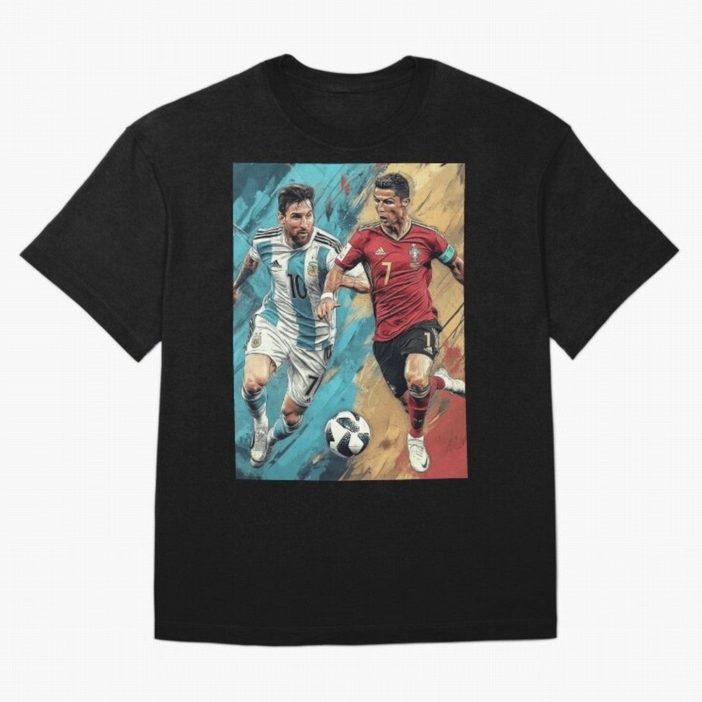 Lionel Messi and Cristiano Ronaldo Oversized T-Shirt Honor the Beautiful Game during FIFA World Cup 2026 Spirit, Made for Argentina and Brazil, Messi and Cristiano Ronaldo, Match Day Excitement, Supporter Culture, Golden Goals and Global Football